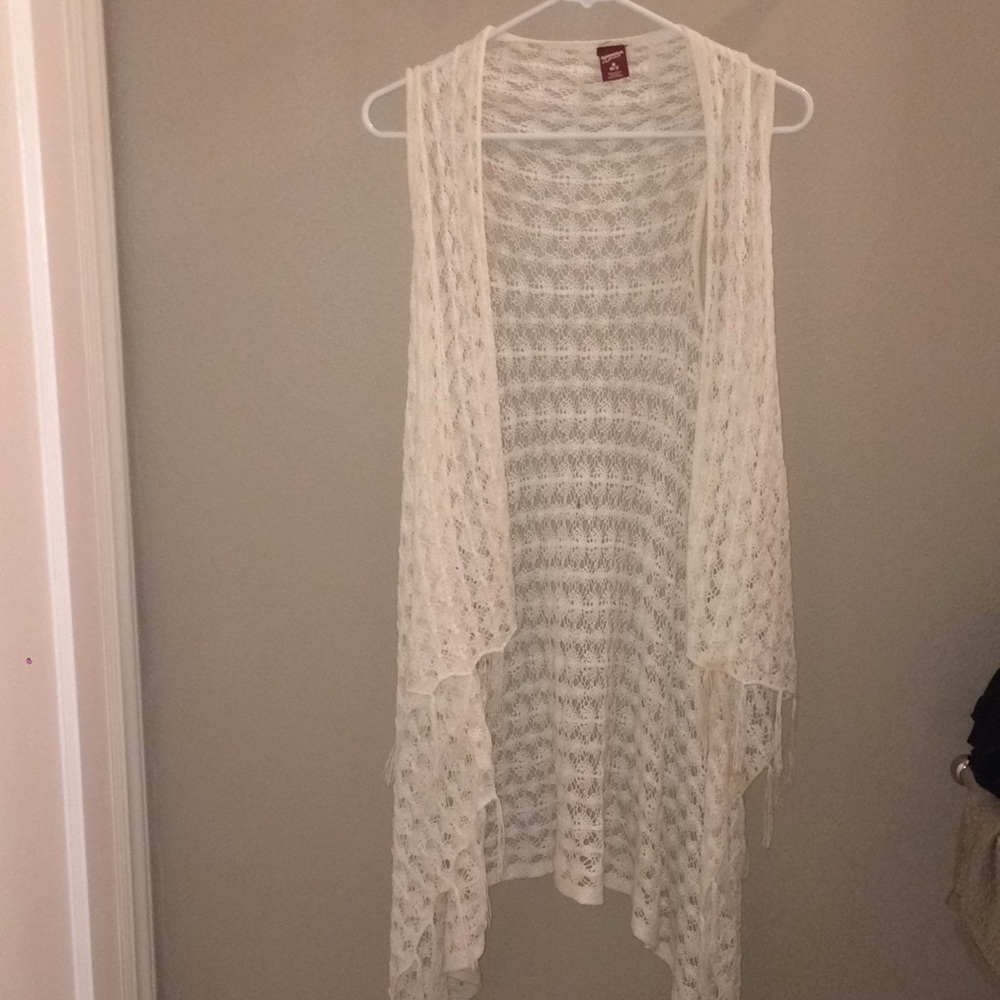 Knit long tank top sweater